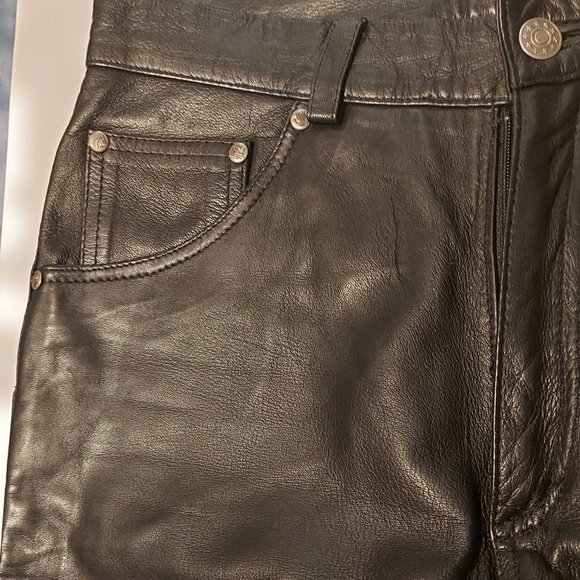 5 pocket Leather Jeans - Picture 3 of 14